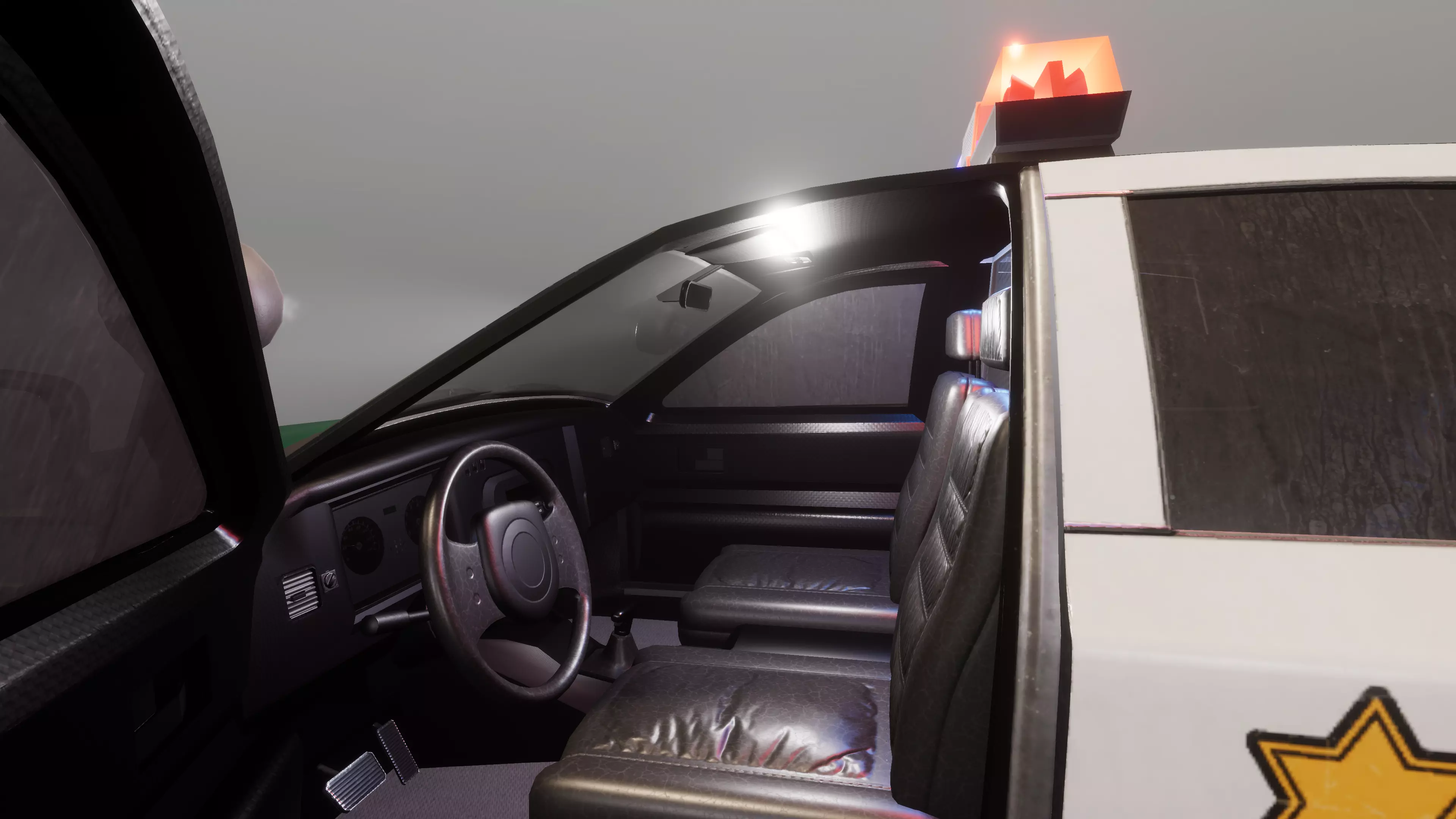 Police car interior
