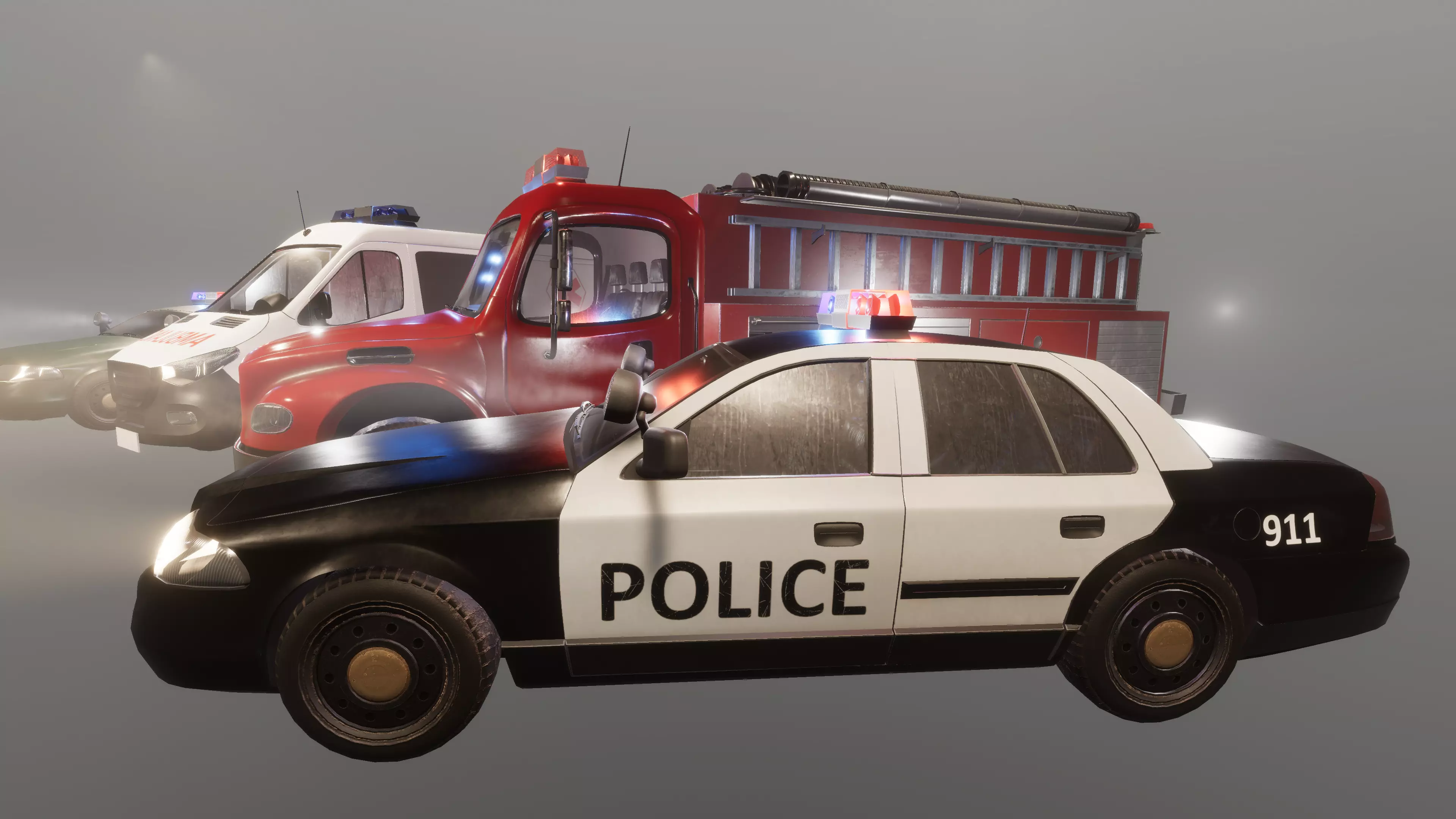 Police car — side